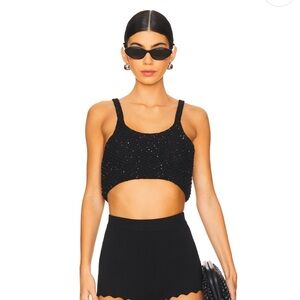 Asta Resort Grace Sequin Knit Crop Top